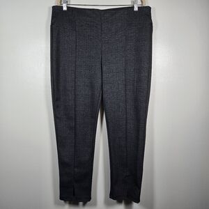 Zac & Rachel Slate Gray Plaid Cropped Ankle Trouser Pants Size XL